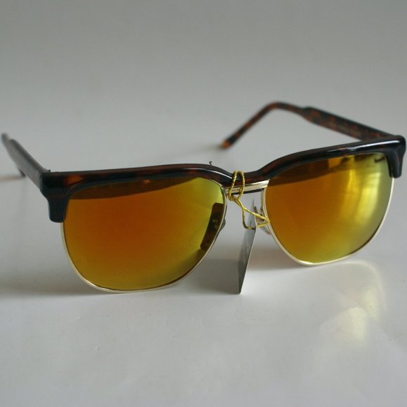 NWT TruVintage 80's Clubman/Soho style XL size iridium TruBluBlocker Sunglasses - Picture 3 of 8